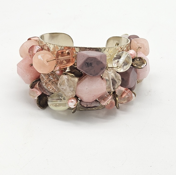 Vintage designer cuff   bracelet with stones - Picture 2 of 5